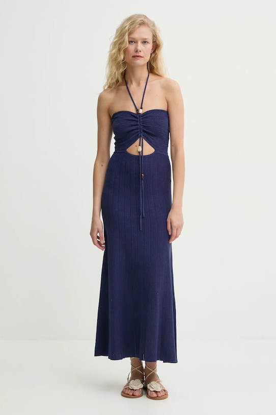 Sessun rochie maxi bleumarin 25205016