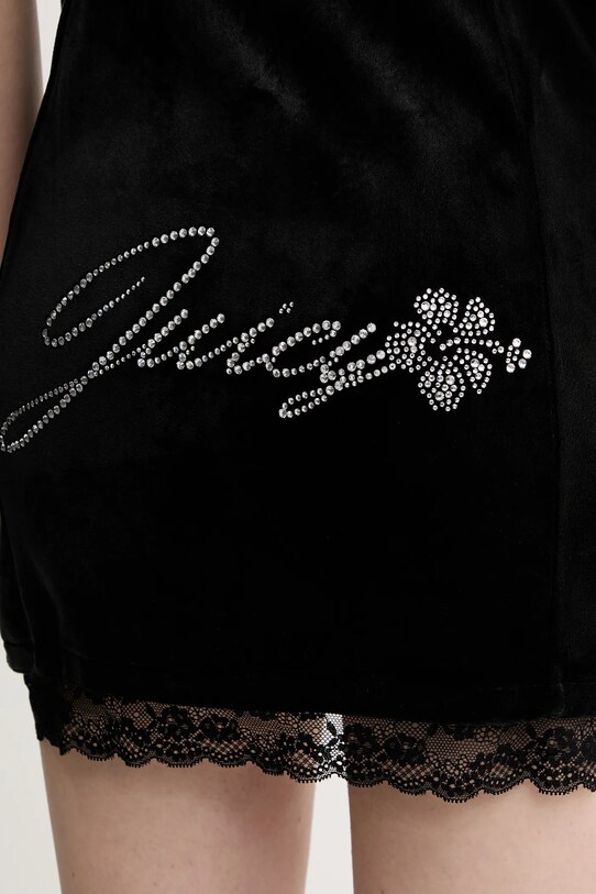 Велюрова сукня Juicy Couture JUICY HIBISCUS CRYSTAL JCWED125337 чорний