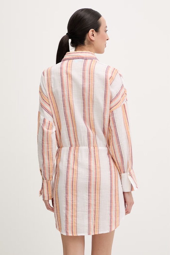 Odzież Melissa Odabash sukienka koszulowa bawełniana MO.SARA biały