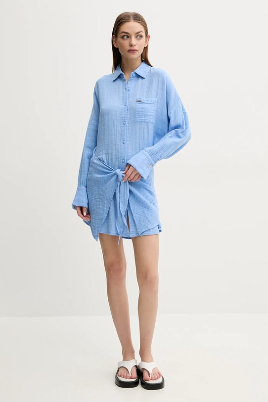 Хлопковое платье Melissa Odabash MO.SARA голубой SS25