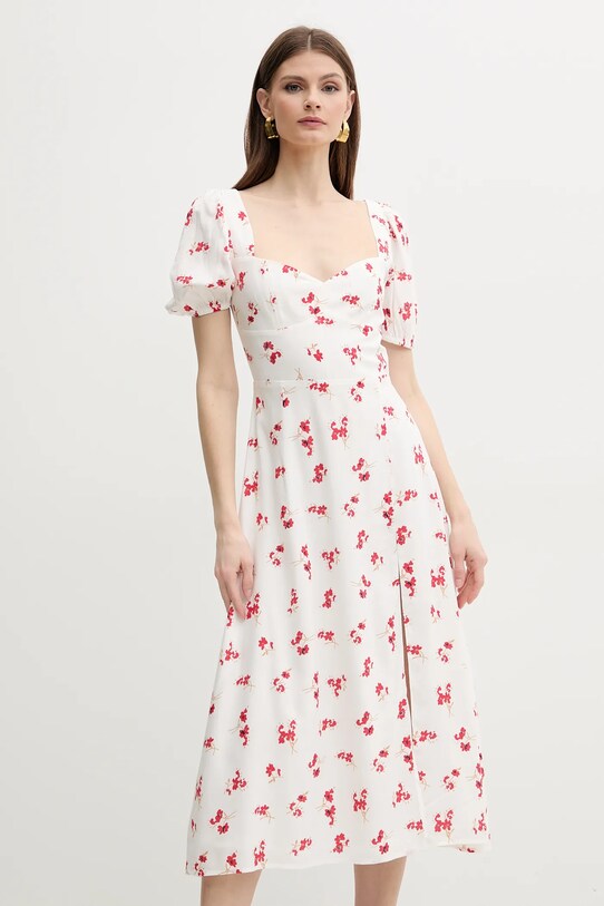 Bardot rochie GILLIAN midi alb 59235DB