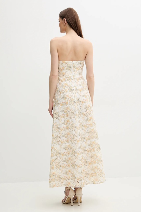 Bardot sukienka bawełniana LORA 59245DB2 żółty SS25