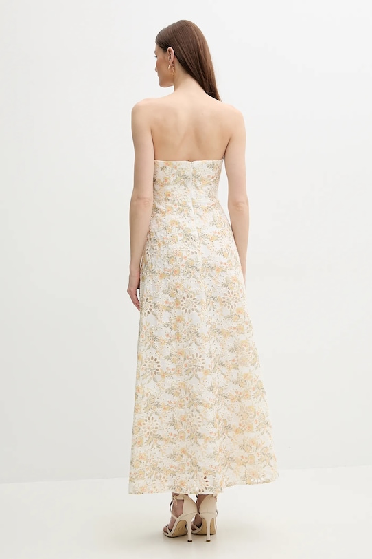 Bardot sukienka bawełniana LORA 59245DB2 żółty SS25