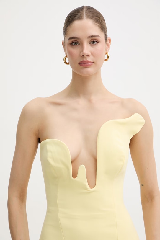 Bardot sukienka ROSALYN żółty 59733DB