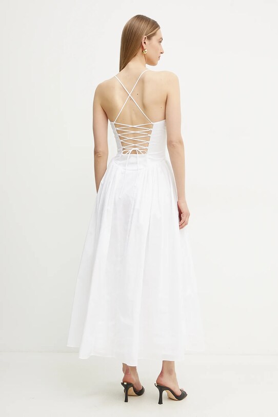 Îmbrăcăminte Bardot rochie din bumbac ESTIE 59786DB alb