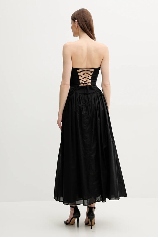 Bardot sukienka bawełniana ESTIE 59786DB czarny SS25