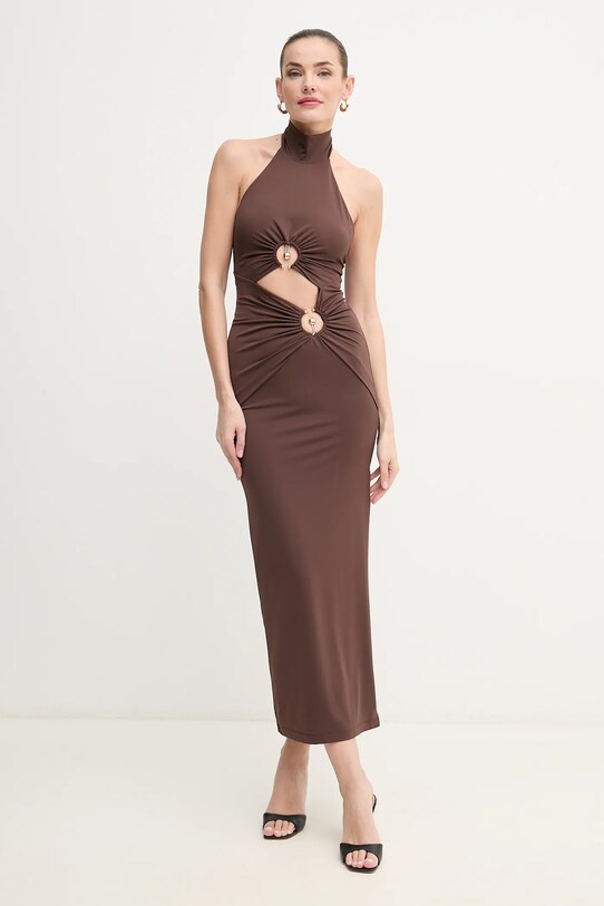 Bardot rochie NEVE maxi maro 59824DB