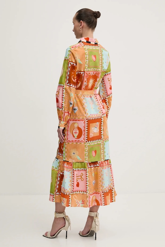 Never Fully Dressed rochie din amestec de in NFDDR1782 portocaliu SS25