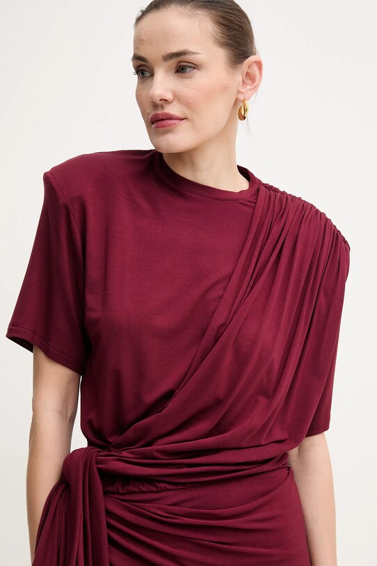 La Mania rochie burgundia ANYA