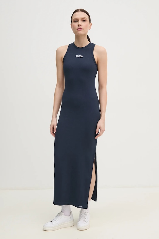 Red Bull Racing x Pepe Jeans vestito LOGO RIB MAXI DRESS maxi blu navy RL950003
