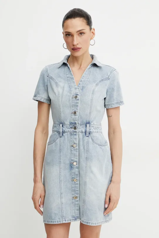 Morgan rochie jeans ROGLA albastru SS25