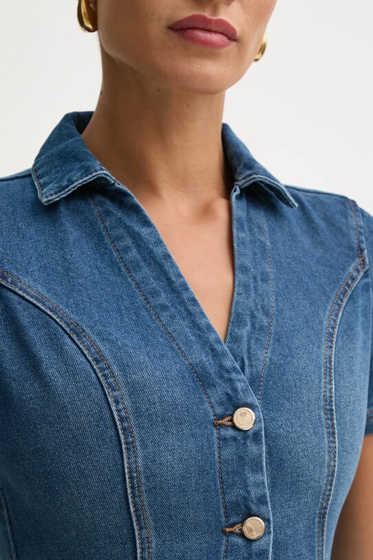 Morgan rochie din denim ROGLA albastru