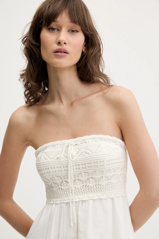 Bavlněné šaty Hollister Co. bílá KI359.5042.100