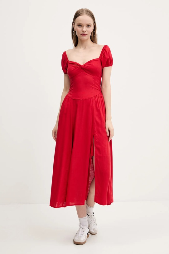 Odzież Hollister Co. sukienka KI359.5066.500 czerwony