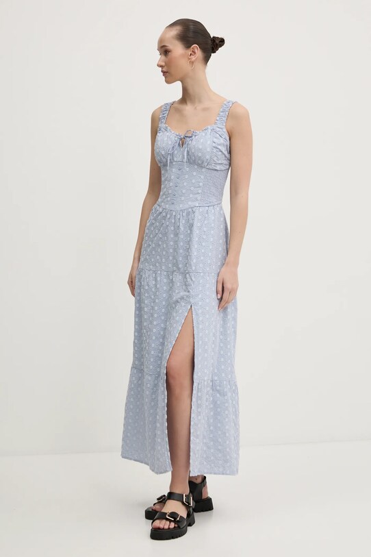 Hollister Co. rochie din bumbac legat albastru KI359.5069.220