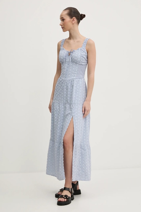 Hollister Co. sukienka bawełniana wzorzyste niebieski KI359.5069.220