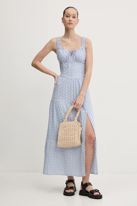 Hollister Co. rochie din bumbac albastru KI359.5069.220