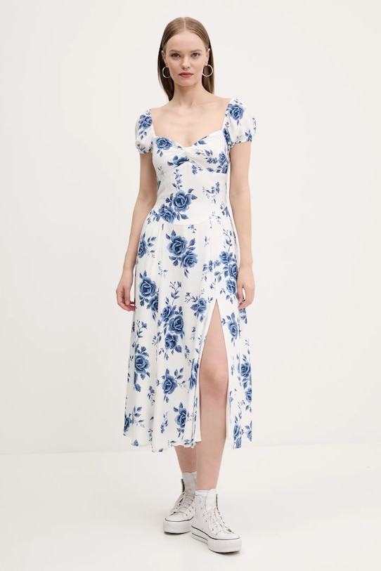 Φόρεμα Hollister Co. κοντό λευκό KI359.5081.109