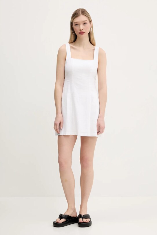 Hollister Co. rochie din in KI359.5264.100 alb SS25