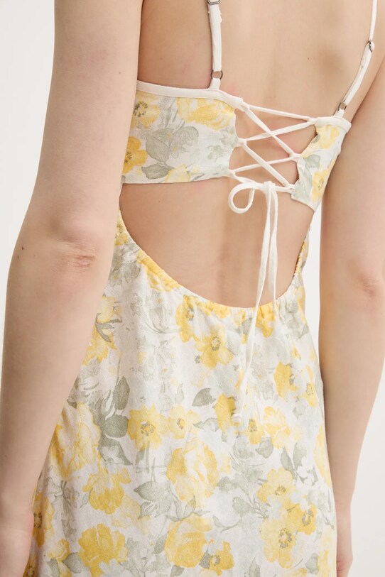 Hollister Co. sukienka lniana KI359.5266.108 biały