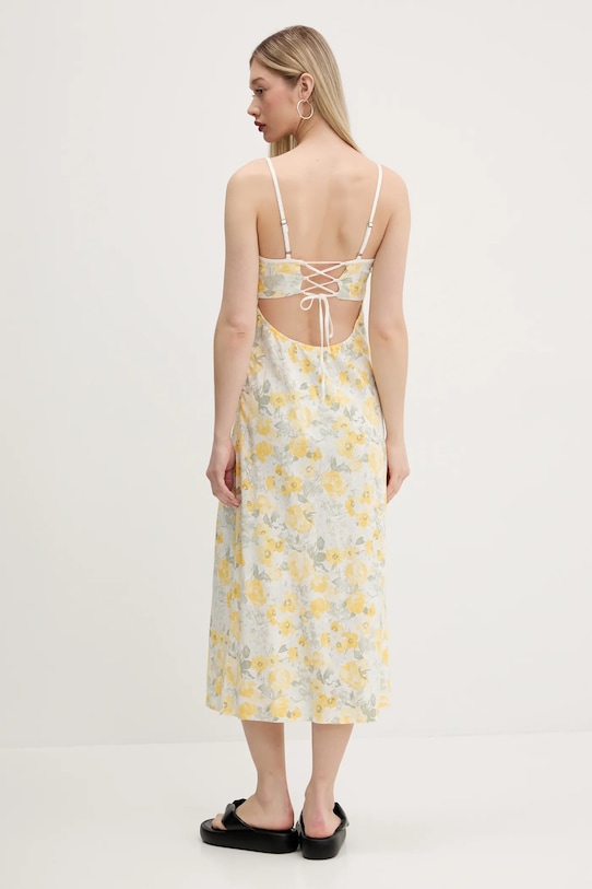 Odjeća Lanena haljina Hollister Co. KI359.5266.108 zlatna