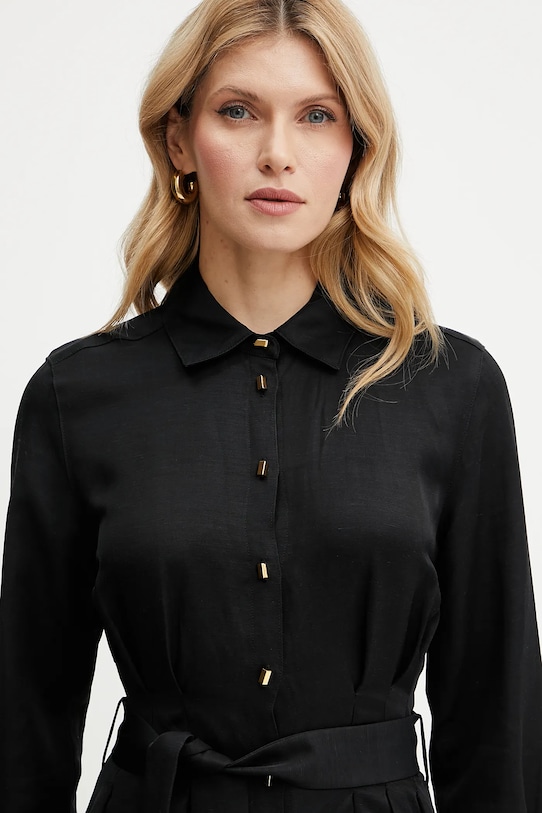 Marciano by Guess sukienka z domieszką lnu GRETA czarny 5GGK36.7316A