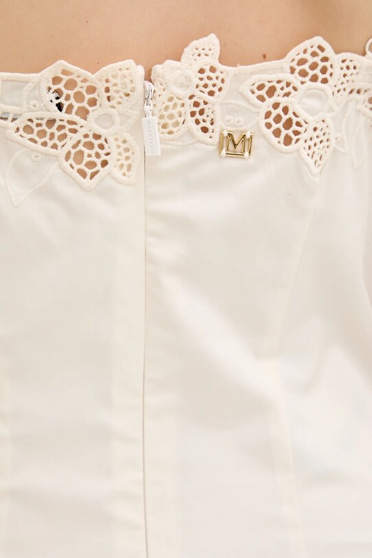 Βαμβακερό φόρεμα Marciano Guess BROOKE 5GGK33.7313A μπεζ