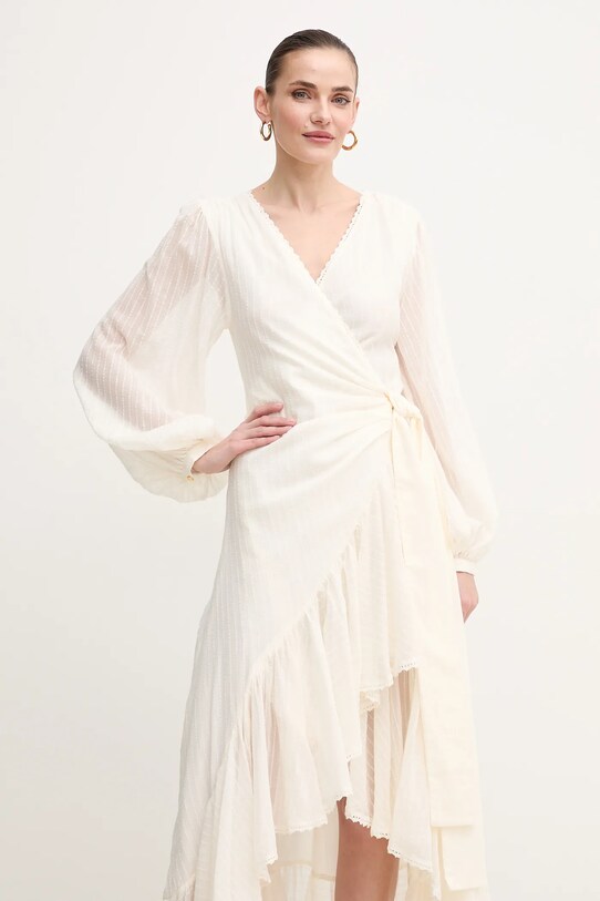 Marciano Guess vestito in cotone ELSA beige 5GGK53.7317A