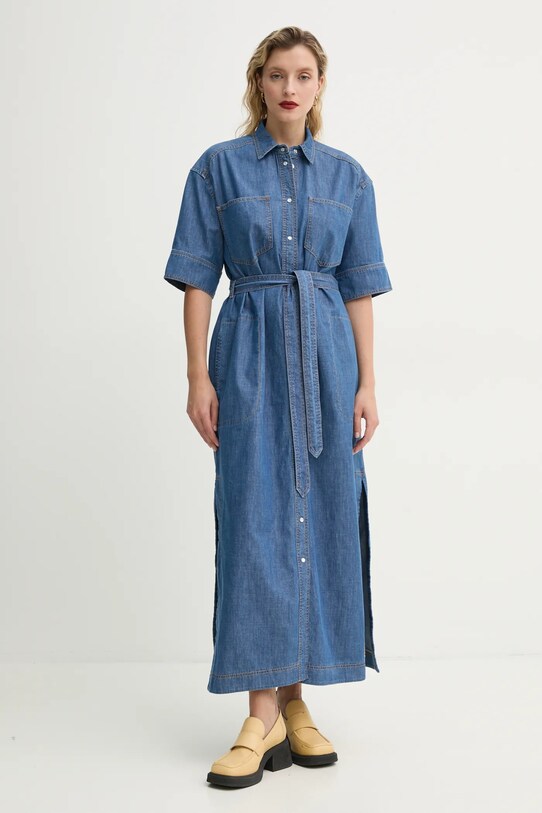 MUNTHE rochie din denim FIA fixat albastru 251134425104