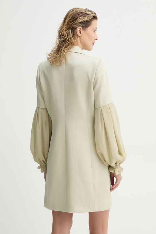 Odzież Bruuns Bazaar sukienka z domieszką wełny BBW4435 beżowy