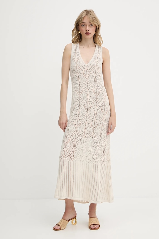 Liu Jo sukienka wzorzyste beżowy WA5223.MS007