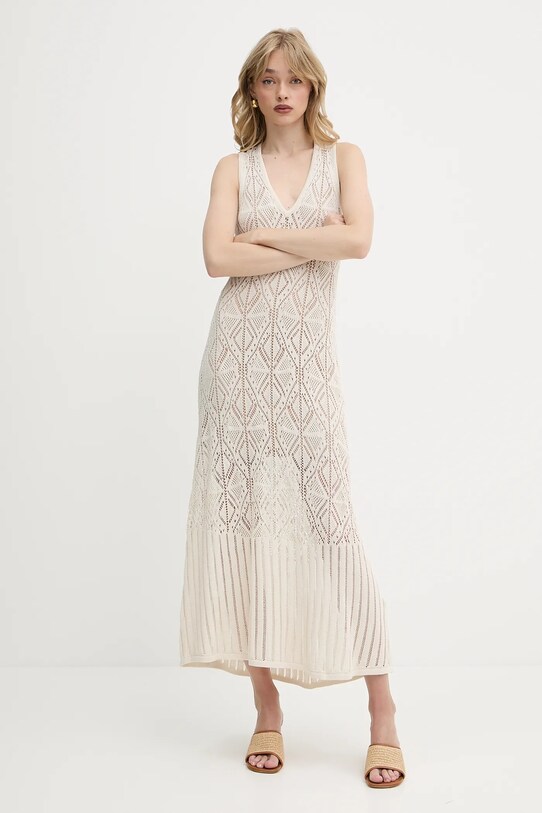 Odzież Liu Jo sukienka WA5223.MS007 beżowy