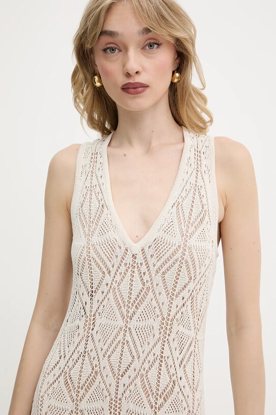 Liu Jo sukienka beżowy WA5223.MS007