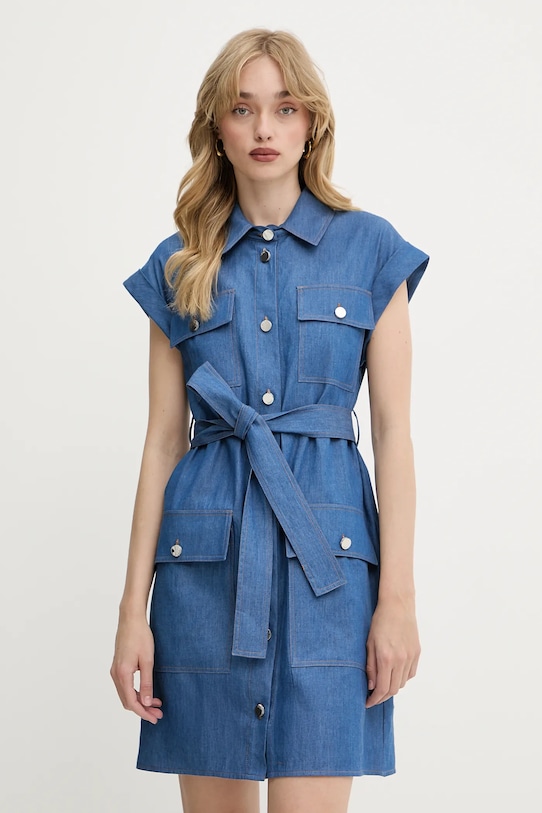 Liu Jo vestito in cotone mini blu WA5509.D4695