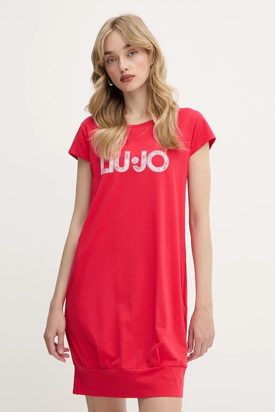 Šaty Liu Jo nášivka růžová VA5194.JS003