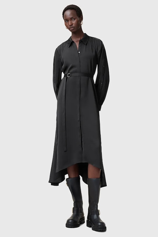 Šaty AllSaints LEXI midi černá W036DC