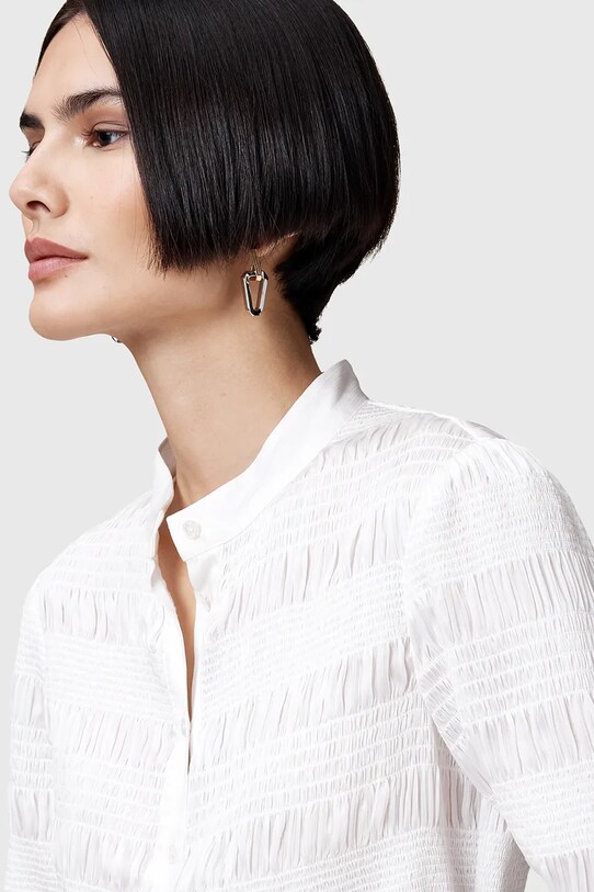 AllSaints rochie MEG W062DC alb