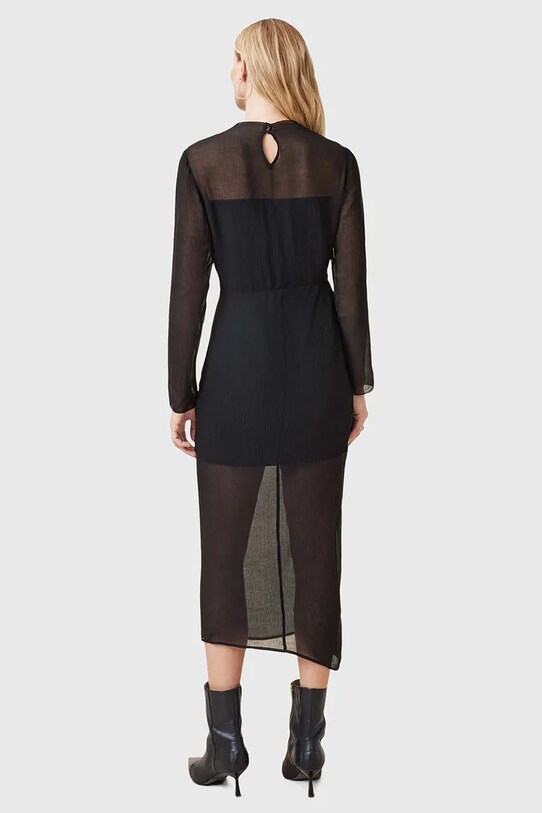 AllSaints rochie din amestec de matase RIZO W085DC negru