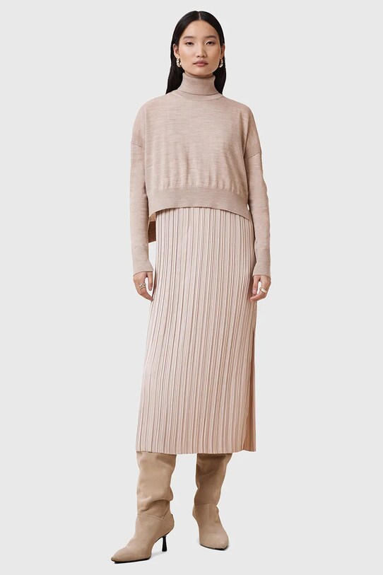Сукня і светр AllSaints VITTORIA casual бежевий W030DC