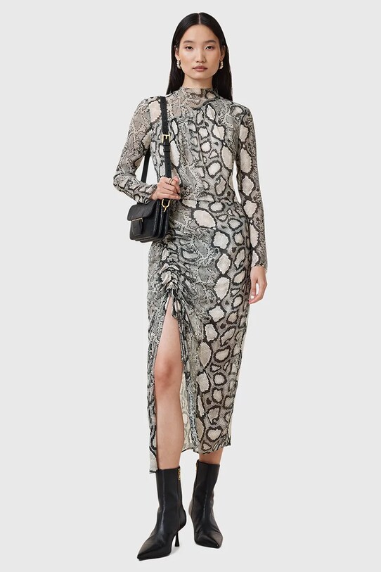 Платье с примесью шелка AllSaints RIZO W050DC