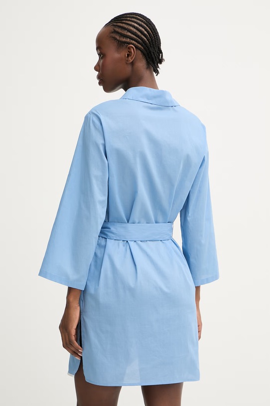 Odzież Karl Lagerfeld sukienka letnia bawełniana A2W46075 niebieski