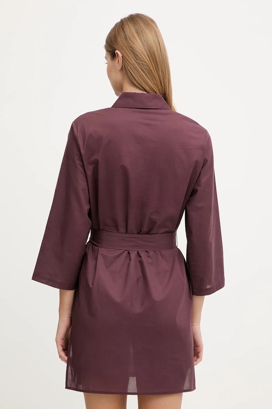 Odzież Karl Lagerfeld sukienka bawełniana A2W46075 bordowy