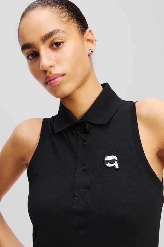 Ruházat Karl Lagerfeld pamut ruha A2W13041 fekete