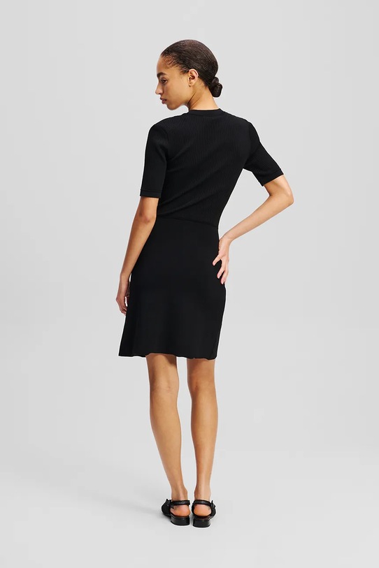 Karl Lagerfeld rochie A2W13053 negru SS25