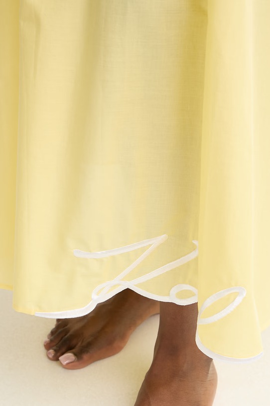 Karl Lagerfeld sukienka letnia bawełniana A2W46009 żółty