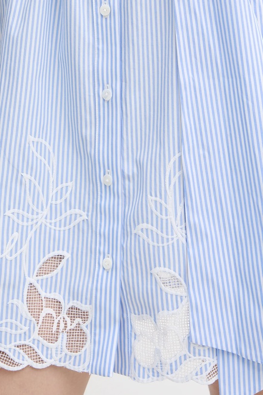 Bavlněné šaty Karl Lagerfeld A2W13009 modrá