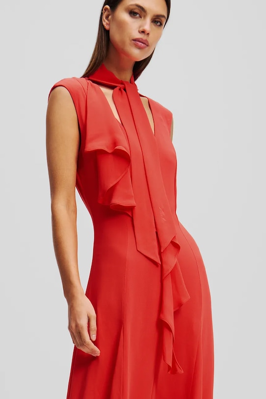 Odzież Karl Lagerfeld sukienka A2W13011 czerwony