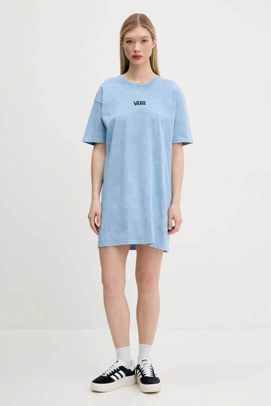 Vans rochie din bumbac VN00046QE2W1 albastru SS25