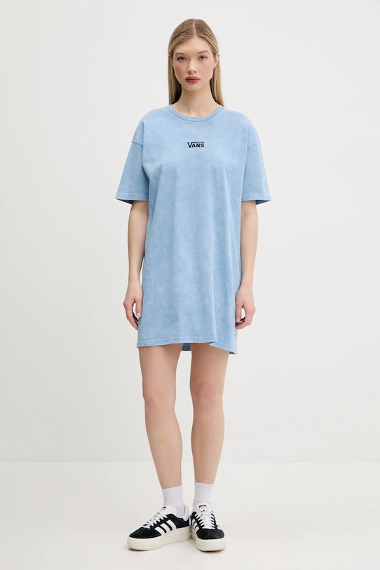 Vans rochie din bumbac VN00046QE2W1 albastru SS25