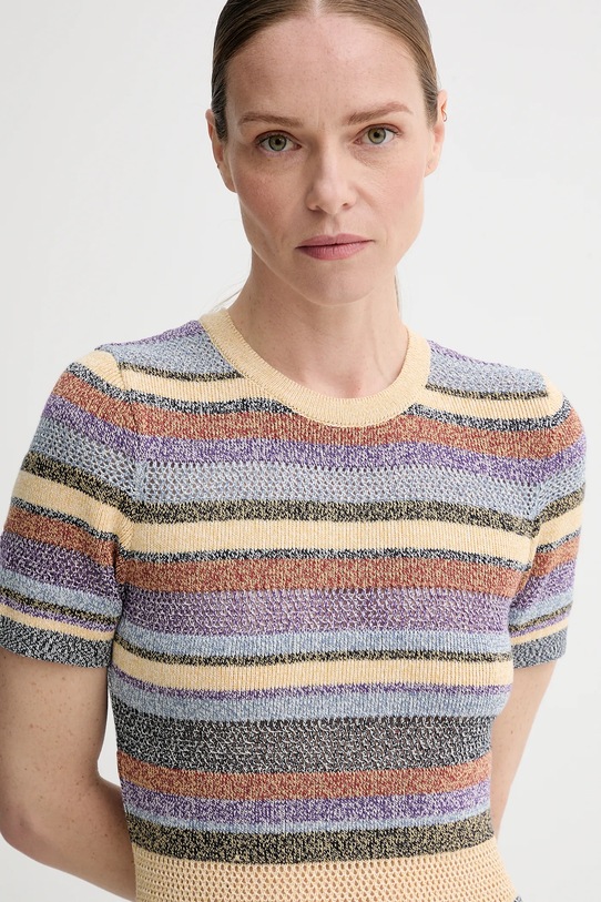 BA&SH rochie din bumbac TONNIE bej 1E25TONN